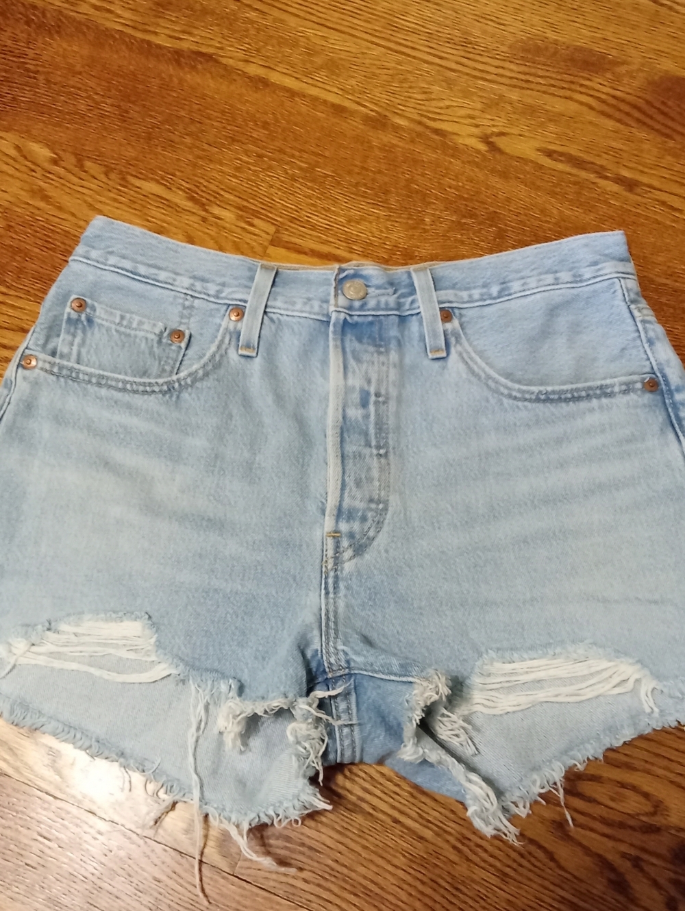 Levis 501 Light Wash Denim Shorts W 28